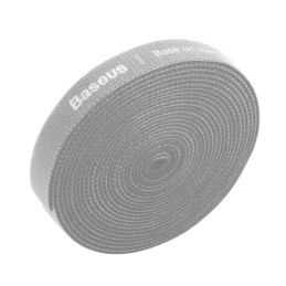 „Baseus Rainbow Circle“ lipnios juostelės su kabliukais ir kilpelėmis - „Velcro“ juostos laidų organizatorius, 3 m, pilk...