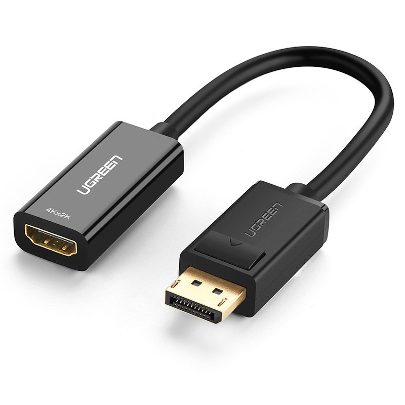 „Ugreen“ adapterio laidas „DisplayPort“ (vyras) į „HDMI“ (lizdas) (vienkryptis) 1080P 60Hz 12bit, juodas (40362)