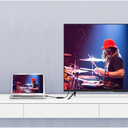 „Ugreen“ adapterio laidas „DisplayPort“ (vyras) į „HDMI“ (lizdas) (vienkryptis) 1080P 60Hz 12bit, juodas (40362)