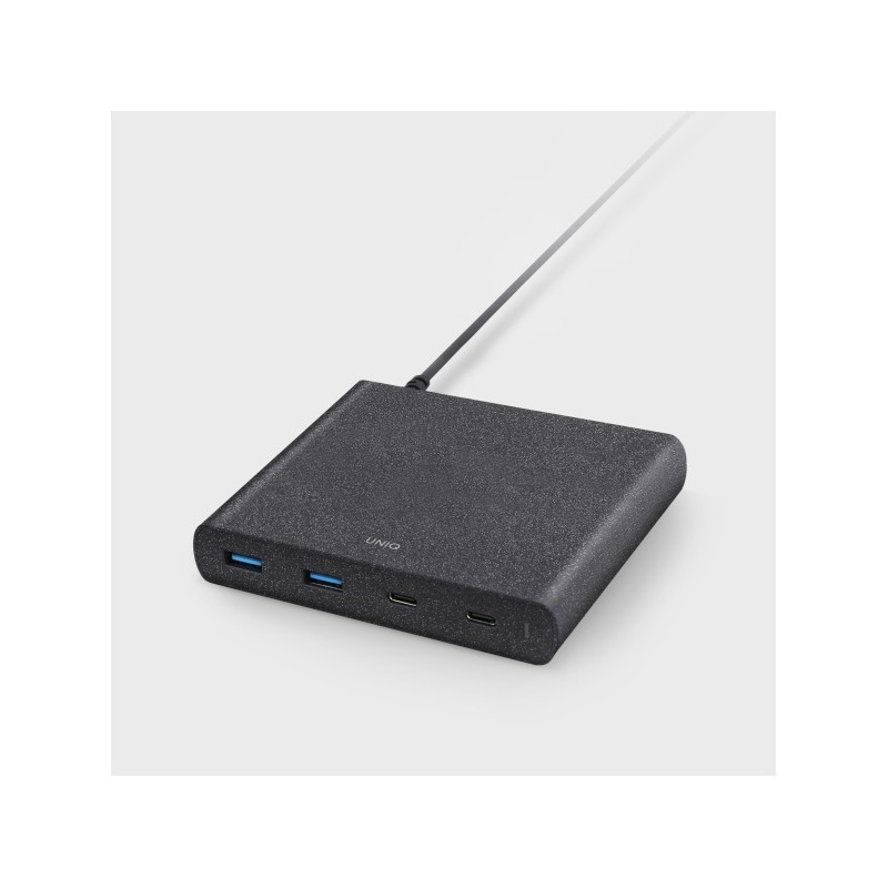 ŠAKOTĖLIS UNIQ Surge LITHOS Collective 90W 2xUSB-A QC 3.0 / 2xUSB-C PD 3.0 - juodas