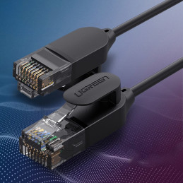 Ugreen NW122 70334 tinklo kabelis Ethernet patch laidas RJ45 Cat 6A UTP iki 10Gb/ s 2m - juodas