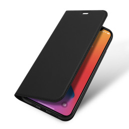 DUX DUCIS Skin Pro dėklas su atverčiamu dangteliu iPhone 12 Pro / iPhone 12, juodas