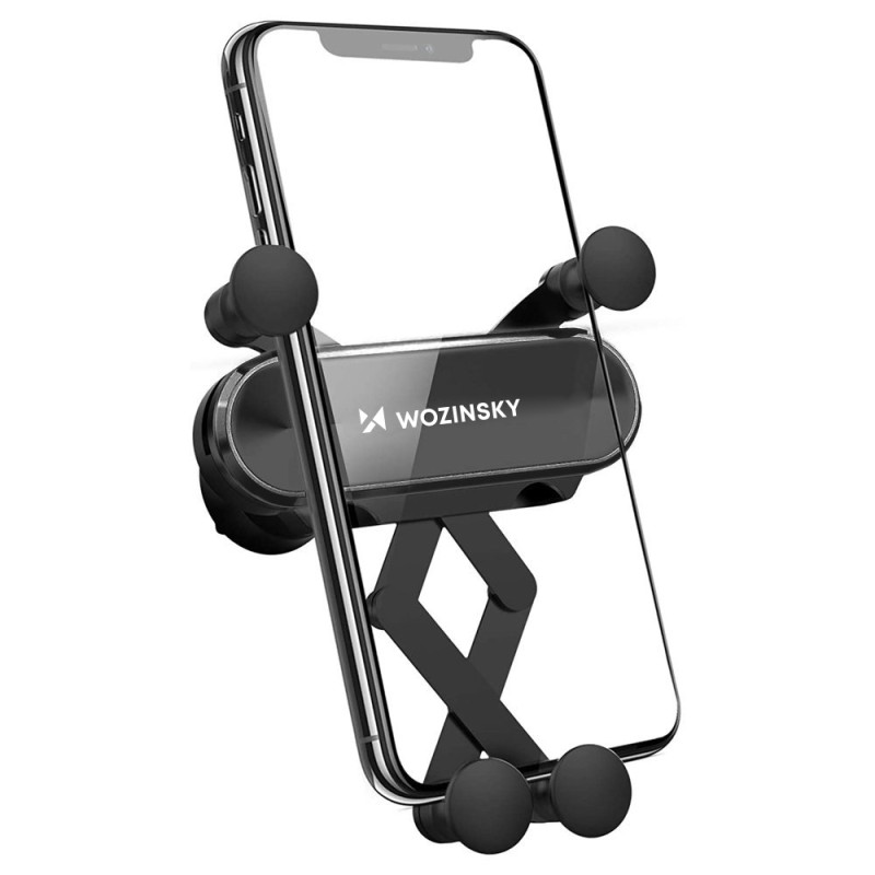 „Wozinsky Gravity“ automobilio telefono laikiklis oro išleidimo angai, juodas (WCH-05)