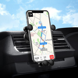 „Wozinsky Gravity“ automobilio telefono laikiklis oro išleidimo angai, juodas (WCH-05)
