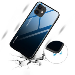 Grūdinto stiklo dėklas „iPhone 12 Mini“ su gradientiniu stiklu, rožinis