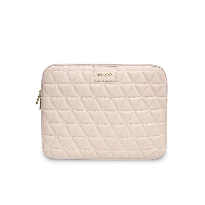 „Guess“ dygsniuotas 13 colių nešiojamojo kompiuterio dėklas – rožinis