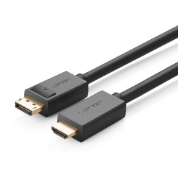 „Ugreen“ vienkryptis „DisplayPort“ į HDMI kabelį, 4K, 30 Hz, 32 AWG, 2 m, juodas (DP101 10202)