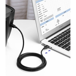 „Ugreen“ USB B tipo spausdintuvo kabelis (kištukas) - USB 2.0 (kištukas), 480 Mbps, 1,5 m, juodas (US135 10350)
