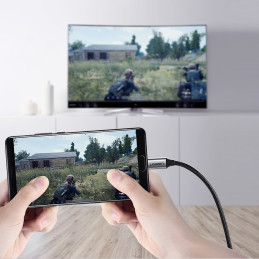 „Ugreen“ HDMI - USB C tipo 4K 60 Hz 1,5 m juodai pilkas kabelis (MM142 50570)
