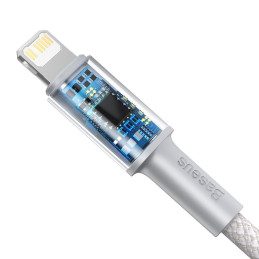 „Baseus CATLGD-02 Lightning“ – USB-C PD laidas 20W 480Mb/ s 1m – baltas