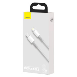 „Baseus CATLGD-A02 Lightning“ – USB-C PD laidas 20W 480Mb/ s 2m – baltas
