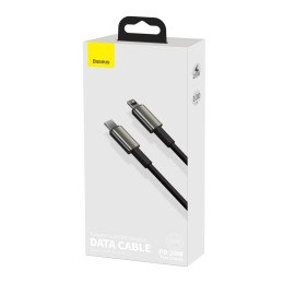 „Baseus CATLWJ-01 Lightning“ – USB-C PD laidas 20W 480Mb/ s 1m – juodas