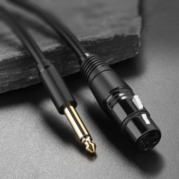 „Ugreen“ garso kabelio mikrofono kabelis XLR (lizdas) - 6,35 mm lizdas (vyras) 5 m (AV131)