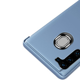 „Clear View“ dėklas „Samsung Galaxy A11 / M11“ atverčiamas dėklas rožinis