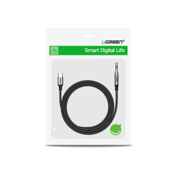Ugreen stereo garso kabelis AUX 3.5mm mini lizdas - USB Type-C telefonui, planšetiniam kompiuteriui, 1m, juodas (CM450 2...
