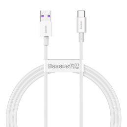 „Baseus Superior USB“ – USB C tipo laidas 66 W 6A 1 m, baltas (CATYS-02)