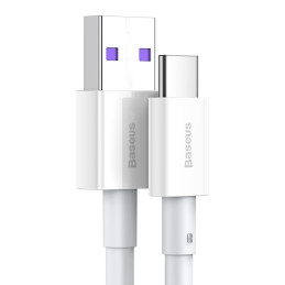 „Baseus Superior USB“ – USB C tipo laidas 66 W 6A 1 m, baltas (CATYS-02)