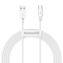 „Baseus Superior USB“ – USB C tipo laidas 66 W 6A 2 m, baltas (CATYS-A02)