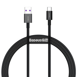 „Baseus Superior“ USB laidas - USB C tipo 66W (11V/ 6A) „Huawei SuperCharge SCP“ 1m juodas (CATYS-01)