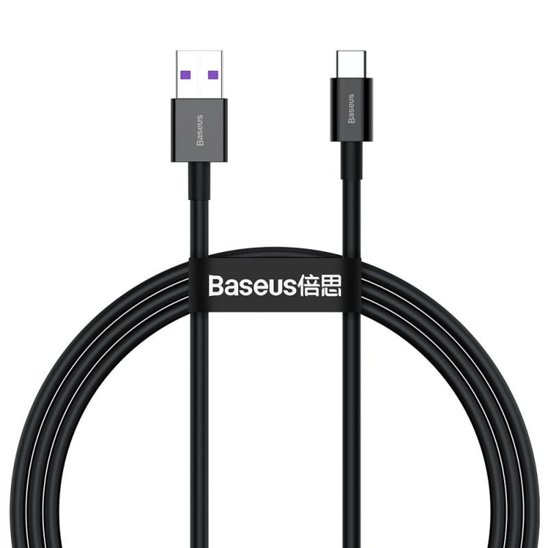 „Baseus Superior“ USB laidas - USB C tipo 66W (11V/ 6A) „Huawei SuperCharge SCP“ 1m juodas (CATYS-01)