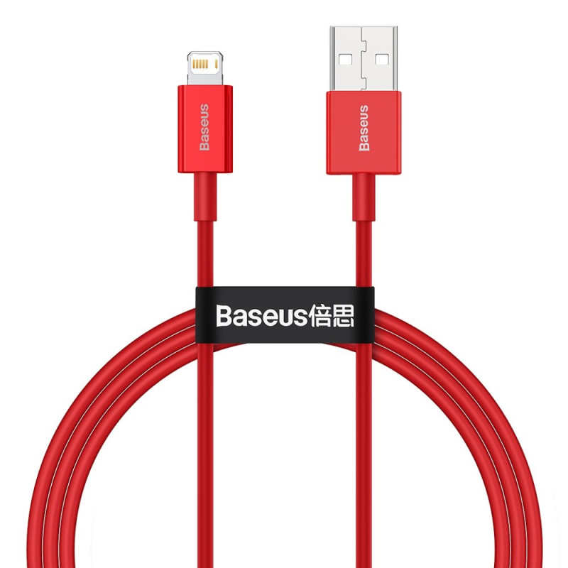 „Baseus Superior USB - Lightning“ laidas 2.4 A 1 m raudonas (CALYS-A09)
