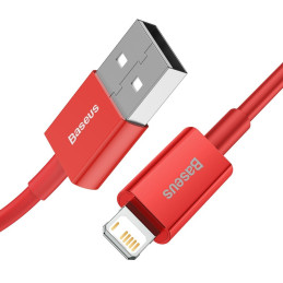 „Baseus Superior USB - Lightning“ laidas 2.4 A 1 m raudonas (CALYS-A09)