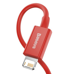 „Baseus Superior USB - Lightning“ laidas 2.4 A 1 m raudonas (CALYS-A09)