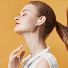„Dudao“ belaidės „Bluetooth“ ausinės su magnetiniu prisisiurbimu, baltos (U5B)