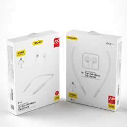 „Dudao“ belaidės „Bluetooth“ ausinės su magnetiniu prisisiurbimu, baltos (U5B)