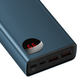 „Baseus Adaman“ nešiojamoji baterija, 2x USB / 1x USB C tipo / 1x micro USB, 20000mAh, 65W, greitas įkrovimas 4.0, maiti...
