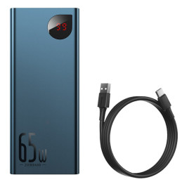 „Baseus Adaman“ nešiojamoji baterija, 2x USB / 1x USB C tipo / 1x micro USB, 20000mAh, 65W, greitas įkrovimas 4.0, maiti...