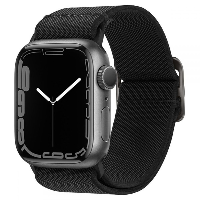 „Spigen Fit Lite“ dirželis, skirtas „Apple Watch 4/ 5/ 6/ 7/ 8/ 9/ SE/ Ultra“ (42/ 44/ 45/ 49 mm) – juodas