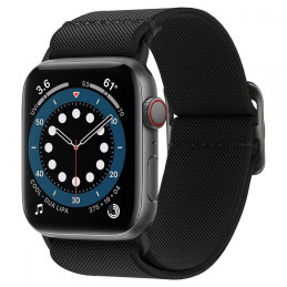 „Spigen Fit Lite“ dirželis, skirtas „Apple Watch 4/ 5/ 6/ 7/ 8/ 9/ SE/ Ultra“ (42/ 44/ 45/ 49 mm) – juodas