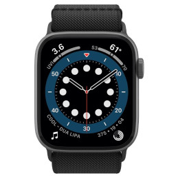 „Spigen Fit Lite“ dirželis, skirtas „Apple Watch 4/ 5/ 6/ 7/ 8/ 9/ SE/ Ultra“ (42/ 44/ 45/ 49 mm) – juodas