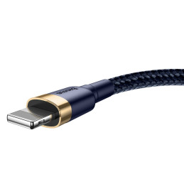 Baseus Cafule USB-A / Lightning laidas 1.5A QC 3.0 2m - mėlynai auksinis