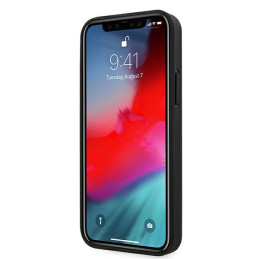 „Guess Saffiano Vintage Script“ dėklas, skirtas „iPhone 12 Pro Max 6.7“ – juodas