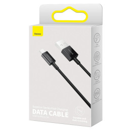 „Baseus Superior USB-A“ / „micro USB 2A“ laidas, 1 m, juodas