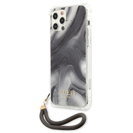 „Guess Marble Collection“ iPhone 12 / iPhone 12 Pro dėklas – pilkas