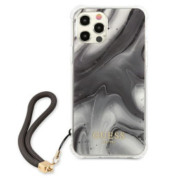 „Guess Marble Collection“ iPhone 12 / iPhone 12 Pro dėklas – pilkas