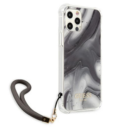 „Guess Marble Collection“ iPhone 12 / iPhone 12 Pro dėklas – pilkas