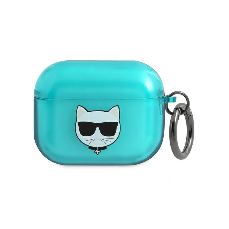 Karl Lagerfeld Choupette dėklas, skirtas AirPods Pro ausinėms – mėlynas