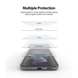 „Ringke“ 2 vnt. apsauginė plėvelė „Samsung Galaxy Z Flip 3“ ekranui (S19P043)