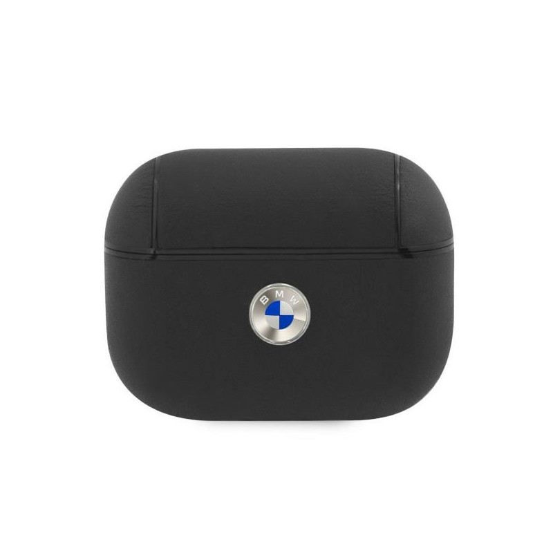 BMW originalios odos sidabrinis dėklas su logotipu AirPods Pro ausinėms – juodas