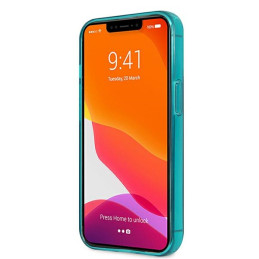 Karl Lagerfeld KLHCP13LCHTRB iPhone 13 Pro / 13 6.1" mėlynas/ mėlynas kietas dėklas su blizgučiais ir fluorescenciniu bl...