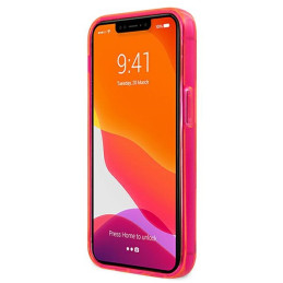 Karl Lagerfeld KLHCP13XCHTRP iPhone 13 Pro Max 6,7" rožinis kietas dėklas Glitter Choupette Fluo