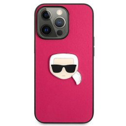 „Karl Lagerfeld“ odinis „Ikonik Karl& 39 s Head“ metalinis dėklas, skirtas „iPhone 13 Pro / 13 6.1“ – rožinis