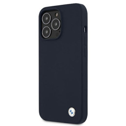 BMW silikoninis „Signature“ dėklas, skirtas „iPhone 13 Pro Max 6.7“ – tamsiai mėlynas