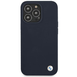 BMW silikoninis „Signature“ dėklas, skirtas „iPhone 13 Pro Max 6.7“ – tamsiai mėlynas