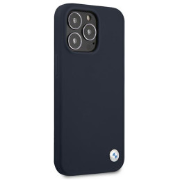 BMW silikoninis „Signature“ dėklas, skirtas „iPhone 13 Pro Max 6.7“ – tamsiai mėlynas