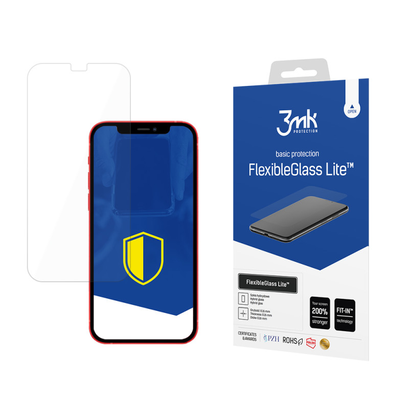 Hibridinis 3mk „FlexibleGlass Lite™“ stiklas, skirtas „iPhone 12 mini“